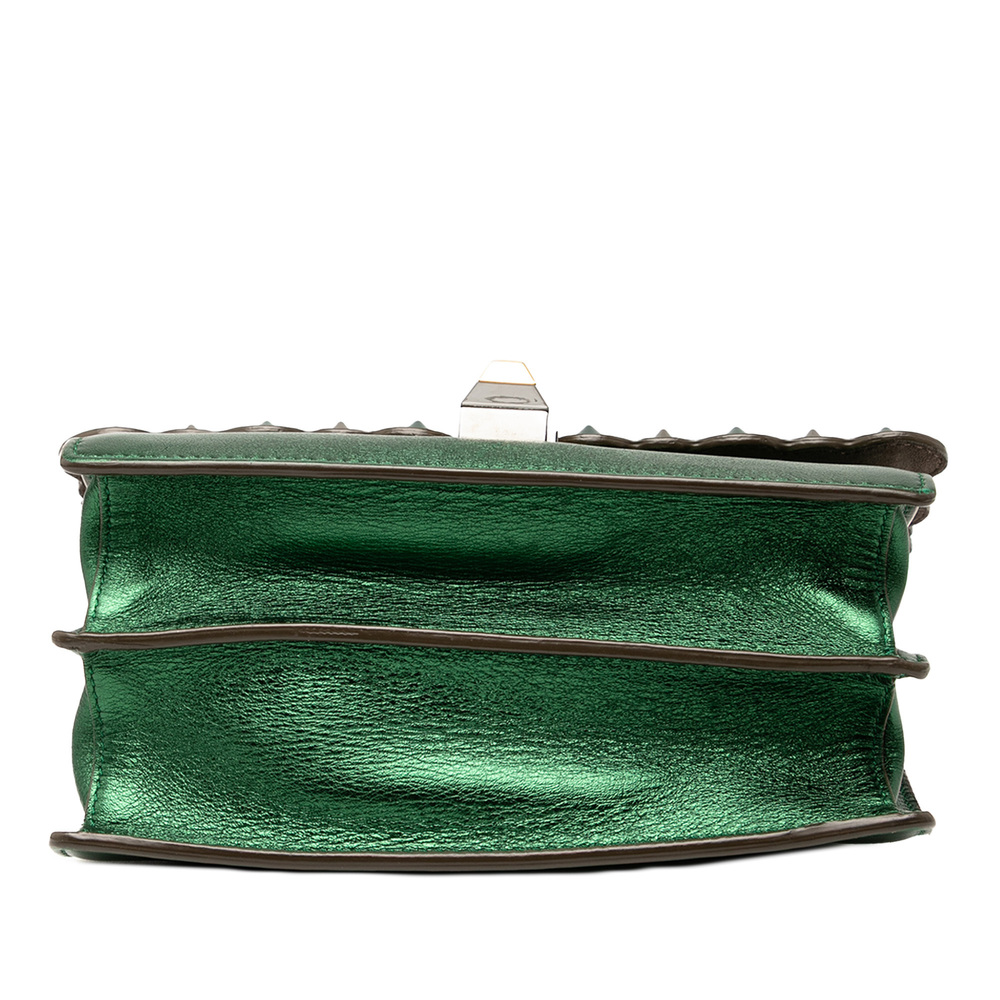 Pre-Loved Fendi Small Leather Scalloped Kan I Crossbody - Picture 3 of 8